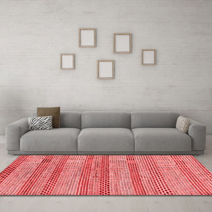 Modern Red Washable Rugs