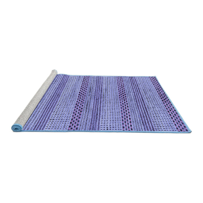 Sideview of Machine Washable Oriental Blue Modern Rug, wshabs286blu