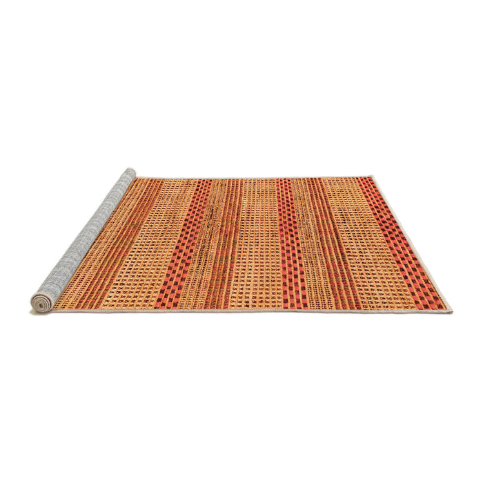 Sideview of Machine Washable Oriental Orange Modern Area Rugs, wshabs286org