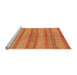 Sideview of Machine Washable Oriental Orange Modern Area Rugs, wshabs286org