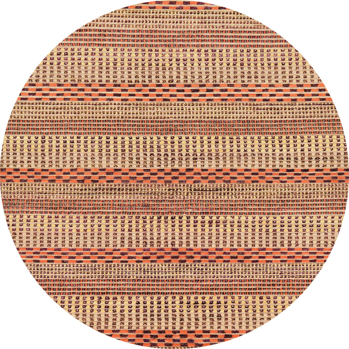 Round Machine Washable Abstract Red Rug, wshabs286