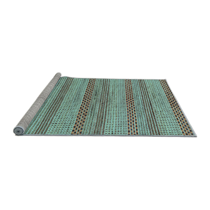 Sideview of Machine Washable Oriental Light Blue Modern Rug, wshabs286lblu