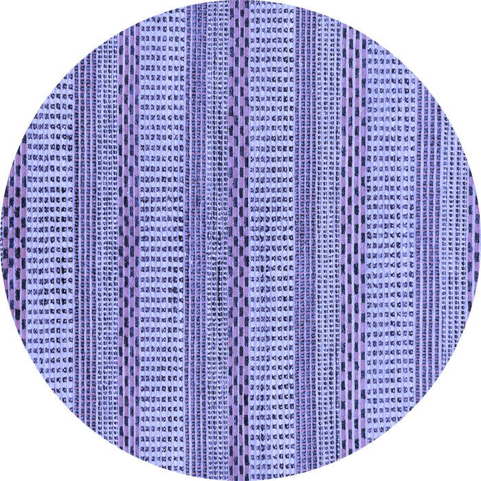Round Oriental Blue Modern Rug, abs286blu