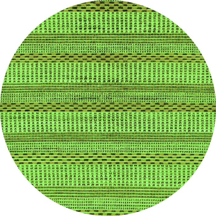 Round Oriental Green Modern Rug, abs286grn