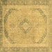 Square Abstract Brown Modern Rug, abs2870brn