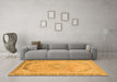 Machine Washable Abstract Orange Modern Area Rugs in a Living Room, wshabs2870org