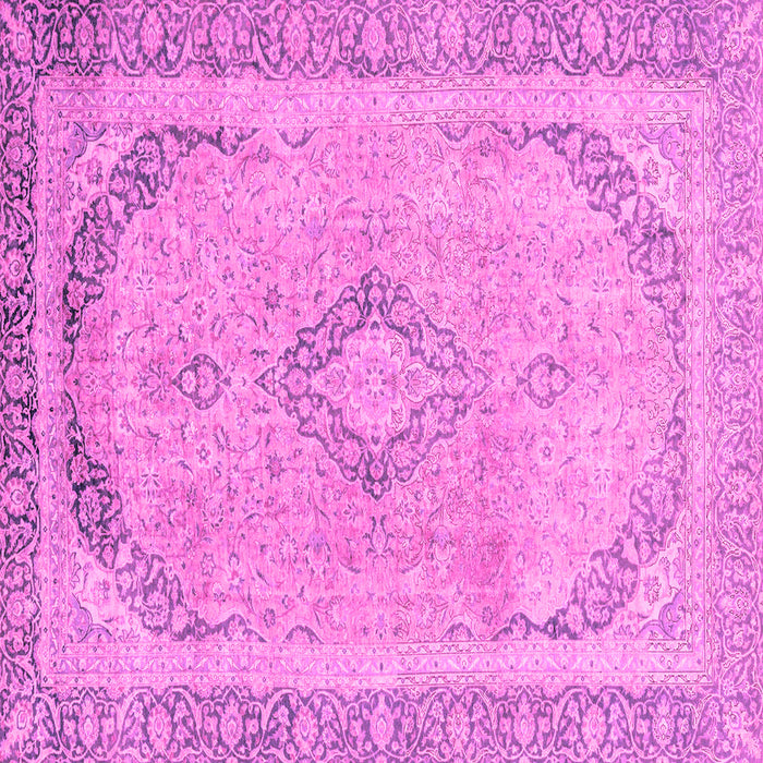 Square Machine Washable Abstract Pink Modern Rug, wshabs2870pnk