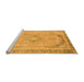 Sideview of Machine Washable Abstract Orange Modern Area Rugs, wshabs2870org