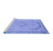 Sideview of Machine Washable Abstract Blue Modern Rug, wshabs2870blu