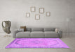 Machine Washable Abstract Purple Modern Area Rugs in a Living Room, wshabs2870pur