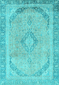 Abstract Light Blue Modern Rug, abs2870lblu