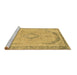 Sideview of Machine Washable Abstract Brown Modern Rug, wshabs2870brn