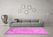 Machine Washable Abstract Pink Modern Rug in a Living Room, wshabs2870pnk