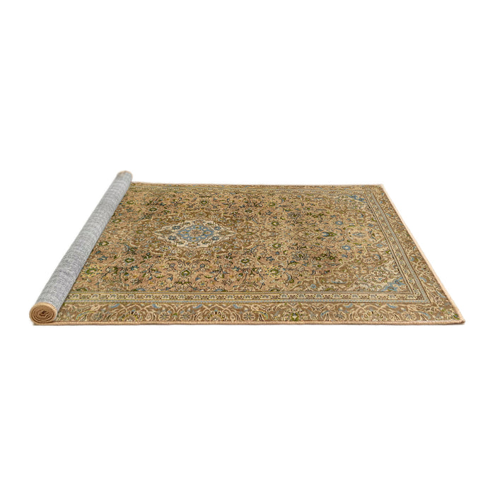 Sideview of Machine Washable Abstract Light Brown Rug, wshabs2871