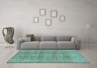 Machine Washable Abstract Light Blue Modern Rug, wshabs2871lblu