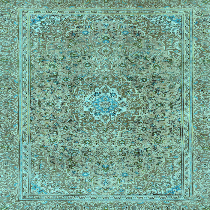 Square Machine Washable Abstract Light Blue Modern Rug, wshabs2871lblu