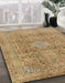 Abstract Light Brown Modern Rug in Family Room, abs2871