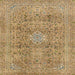 Square Machine Washable Abstract Light Brown Rug, wshabs2871