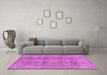 Machine Washable Abstract Purple Modern Area Rugs in a Living Room, wshabs2871pur