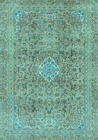 Abstract Light Blue Modern Rug, abs2871lblu