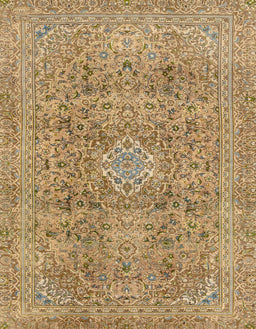 Abstract Light Brown Modern Rug, abs2871