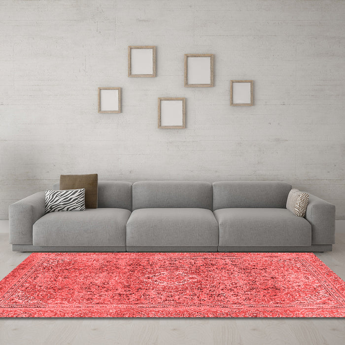 Modern Red Washable Rugs