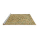 Sideview of Machine Washable Abstract Metallic Gold Rug, wshabs2872