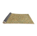 Sideview of Abstract Metallic Gold Modern Rug, abs2872