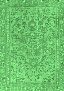 Abstract Emerald Green Modern Rug, abs2872emgrn