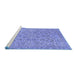 Sideview of Machine Washable Abstract Blue Modern Rug, wshabs2872blu