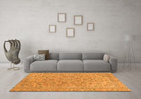 Machine Washable Abstract Orange Modern Rug, wshabs2872org