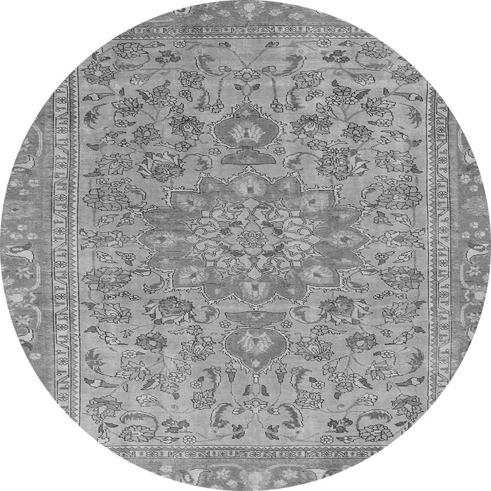Round Abstract Gray Modern Rug, abs2872gry