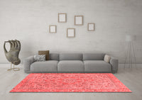 Machine Washable Abstract Red Modern Rug, wshabs2872red