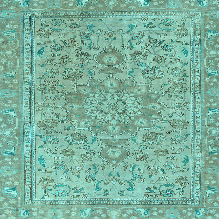 Square Abstract Light Blue Modern Rug, abs2872lblu