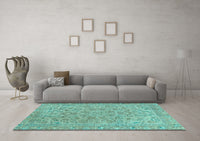 Machine Washable Abstract Light Blue Modern Rug, wshabs2872lblu