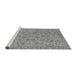 Sideview of Machine Washable Abstract Gray Modern Rug, wshabs2872gry