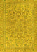 Machine Washable Abstract Yellow Modern Rug, wshabs2872yw