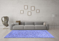 Machine Washable Abstract Blue Modern Rug, wshabs2872blu