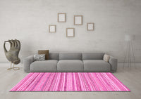 Machine Washable Abstract Pink Modern Rug, wshabs2873pnk