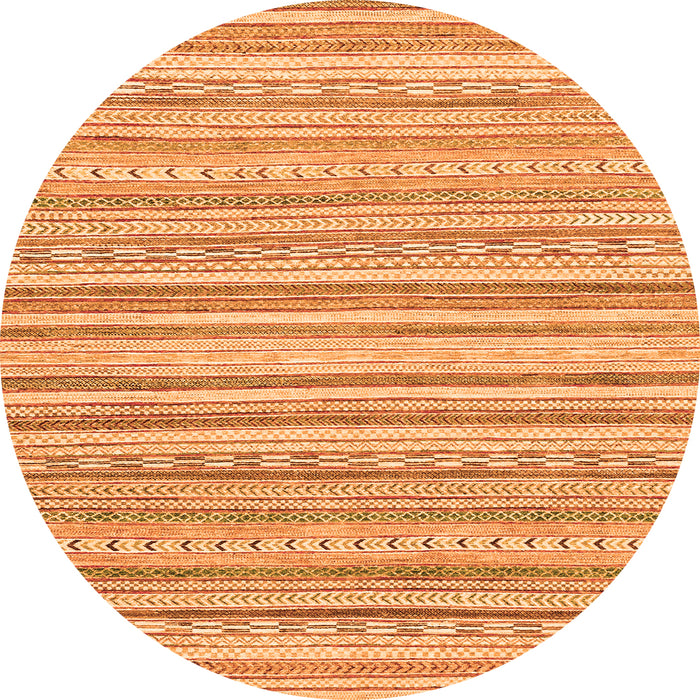 Round Abstract Orange Modern Rug, abs2873org
