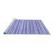 Sideview of Machine Washable Abstract Blue Modern Rug, wshabs2873blu