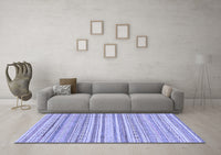 Machine Washable Abstract Blue Modern Rug, wshabs2873blu