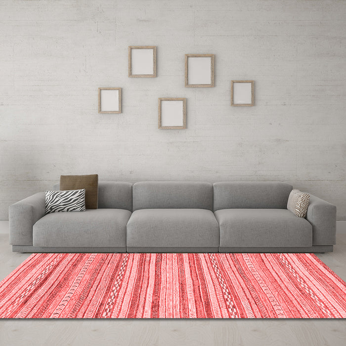 Modern Red Washable Rugs