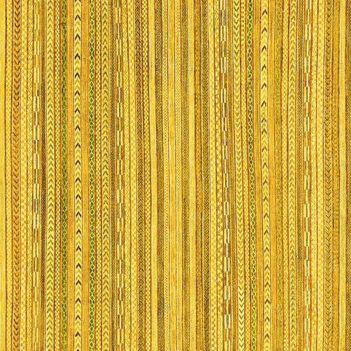Square Abstract Yellow Modern Rug, abs2873yw