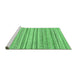 Sideview of Machine Washable Abstract Emerald Green Modern Area Rugs, wshabs2873emgrn