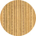 Round Abstract Brown Modern Rug, abs2873brn