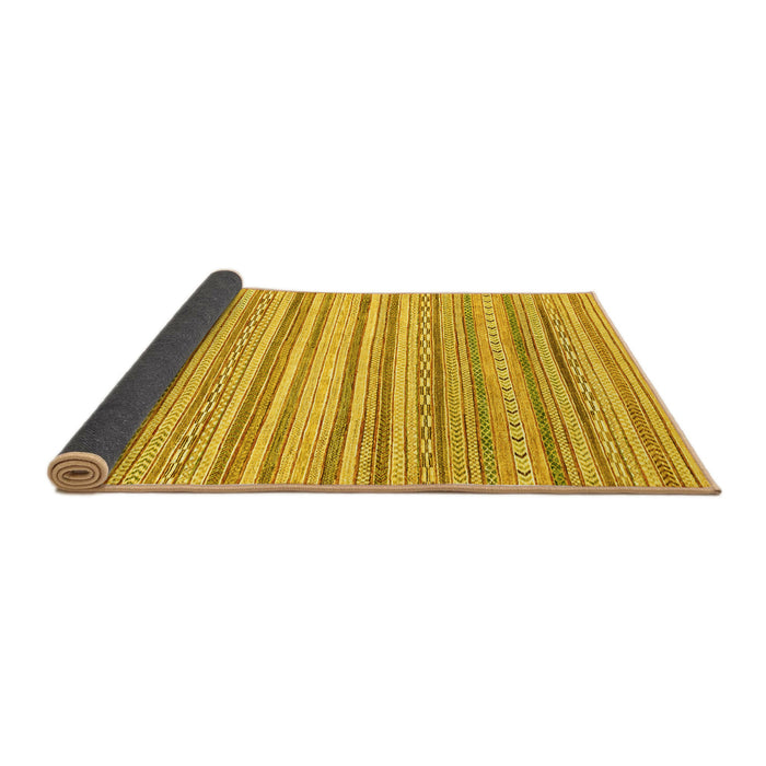 Sideview of Abstract Yellow Modern Rug, abs2873yw