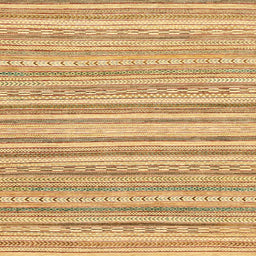 Square Machine Washable Abstract Chrome Gold Yellow Rug, wshabs2873