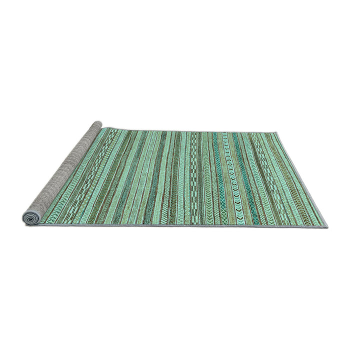 Sideview of Machine Washable Abstract Light Blue Modern Rug, wshabs2873lblu