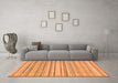 Machine Washable Abstract Orange Modern Area Rugs in a Living Room, wshabs2873org